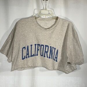 California Cropped Cutoff T-Shirt